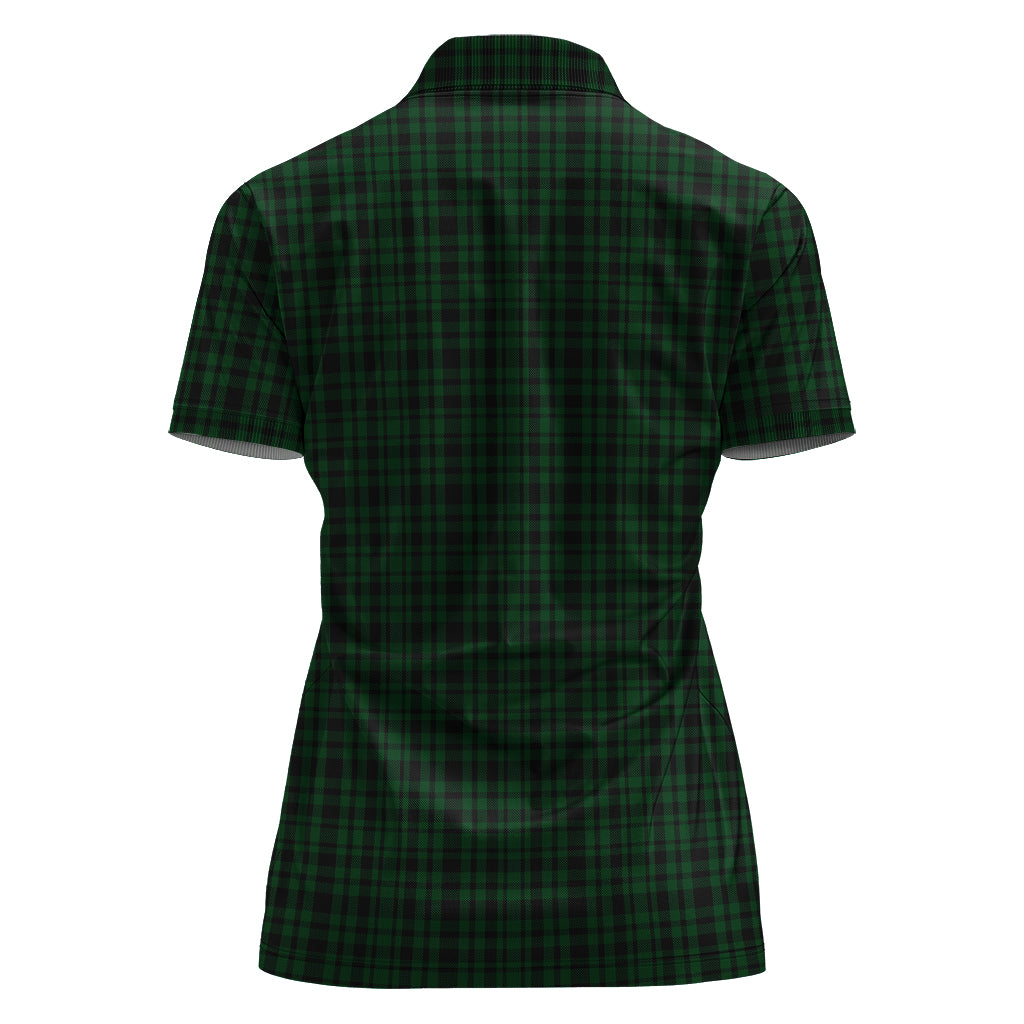 menzies-green-tartan-polo-shirt-with-family-crest-for-women