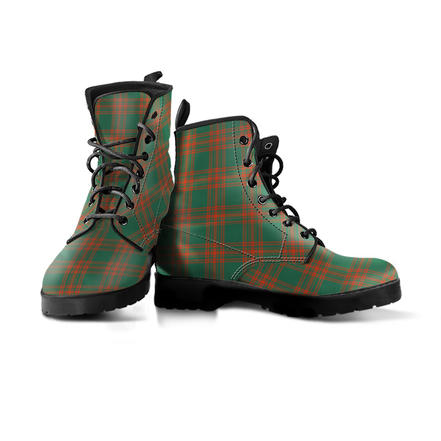 menzies-green-ancient-tartan-leather-boots