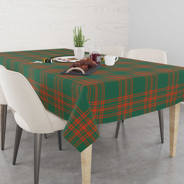 Menzies Green Ancient Tatan Tablecloth with Family Crest