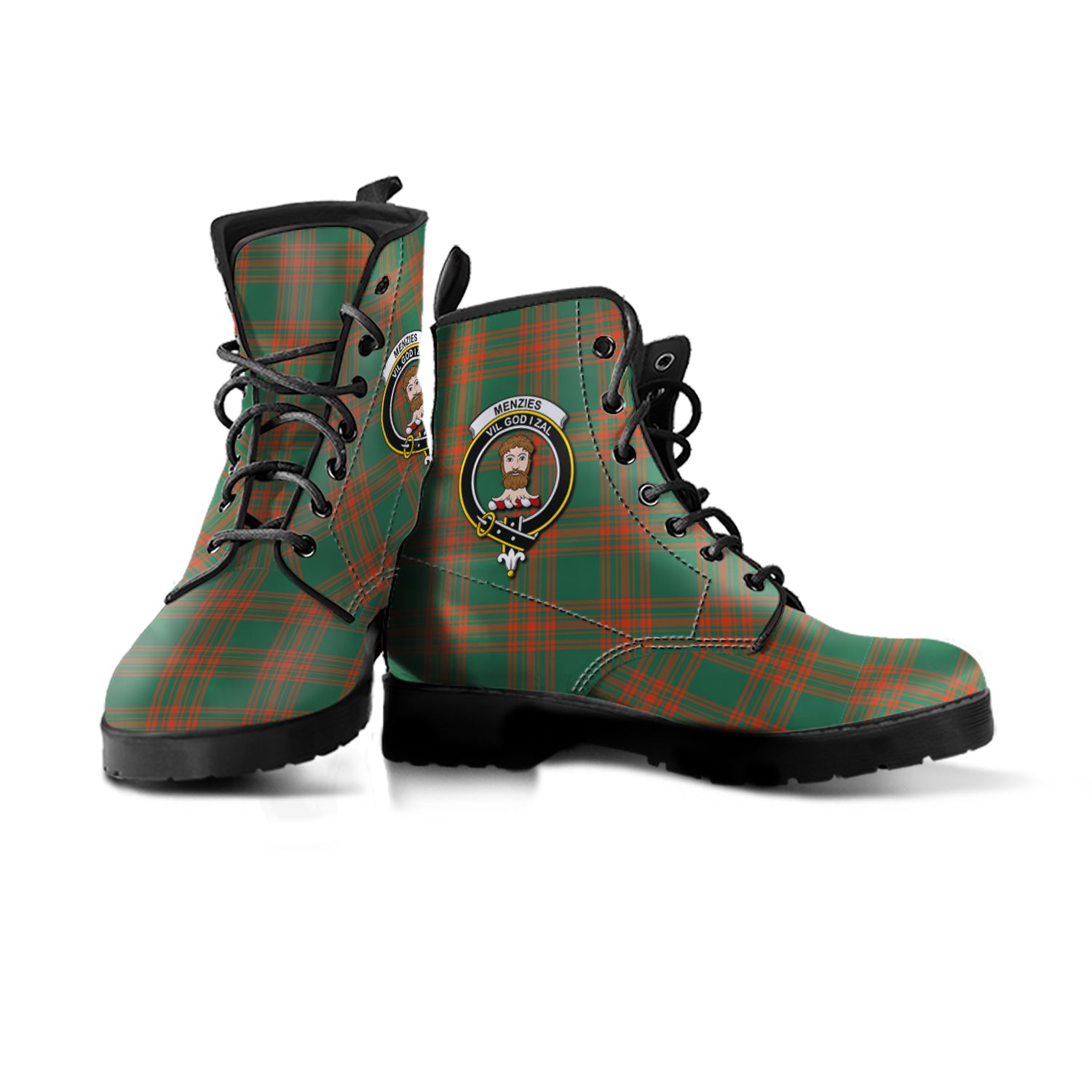menzies-green-ancient-tartan-leather-boots-with-family-crest