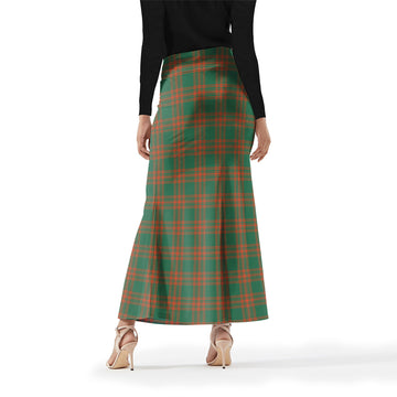 Menzies Green Ancient Tartan Womens Full Length Skirt