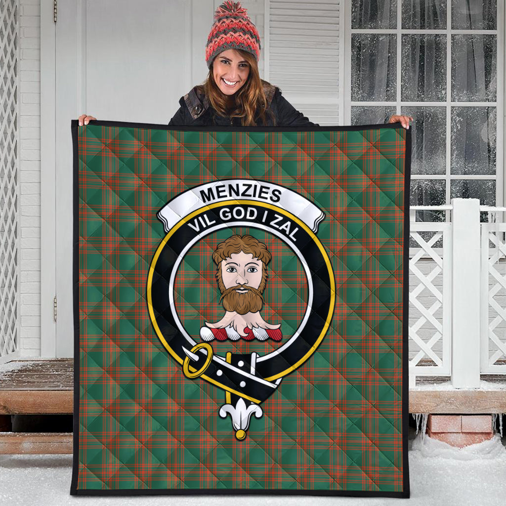 menzies-green-ancient-tartan-quilt-with-family-crest