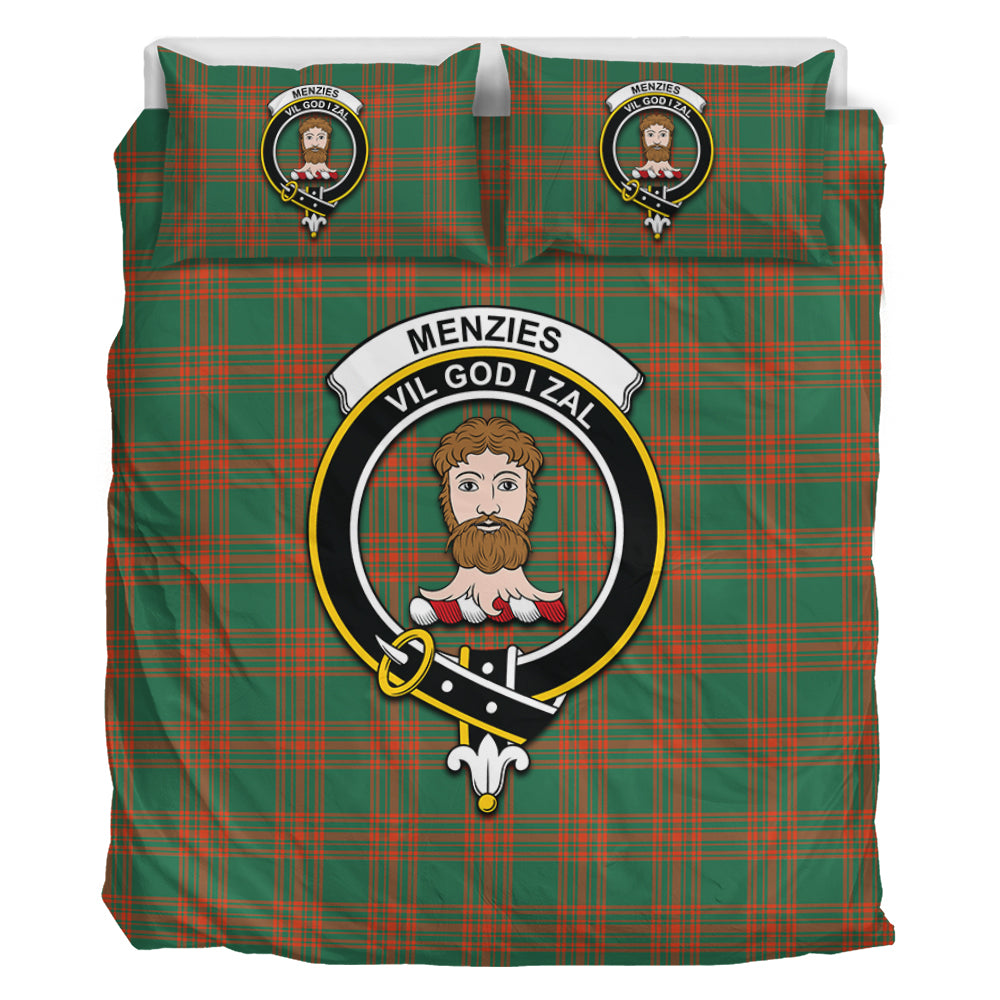 menzies-green-ancient-tartan-bedding-set-with-family-crest