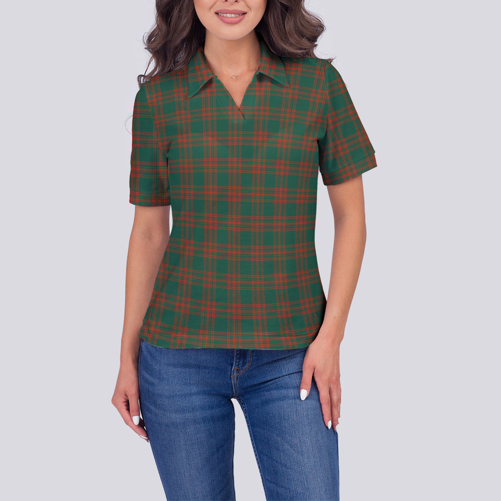menzies-green-ancient-tartan-polo-shirt-for-women