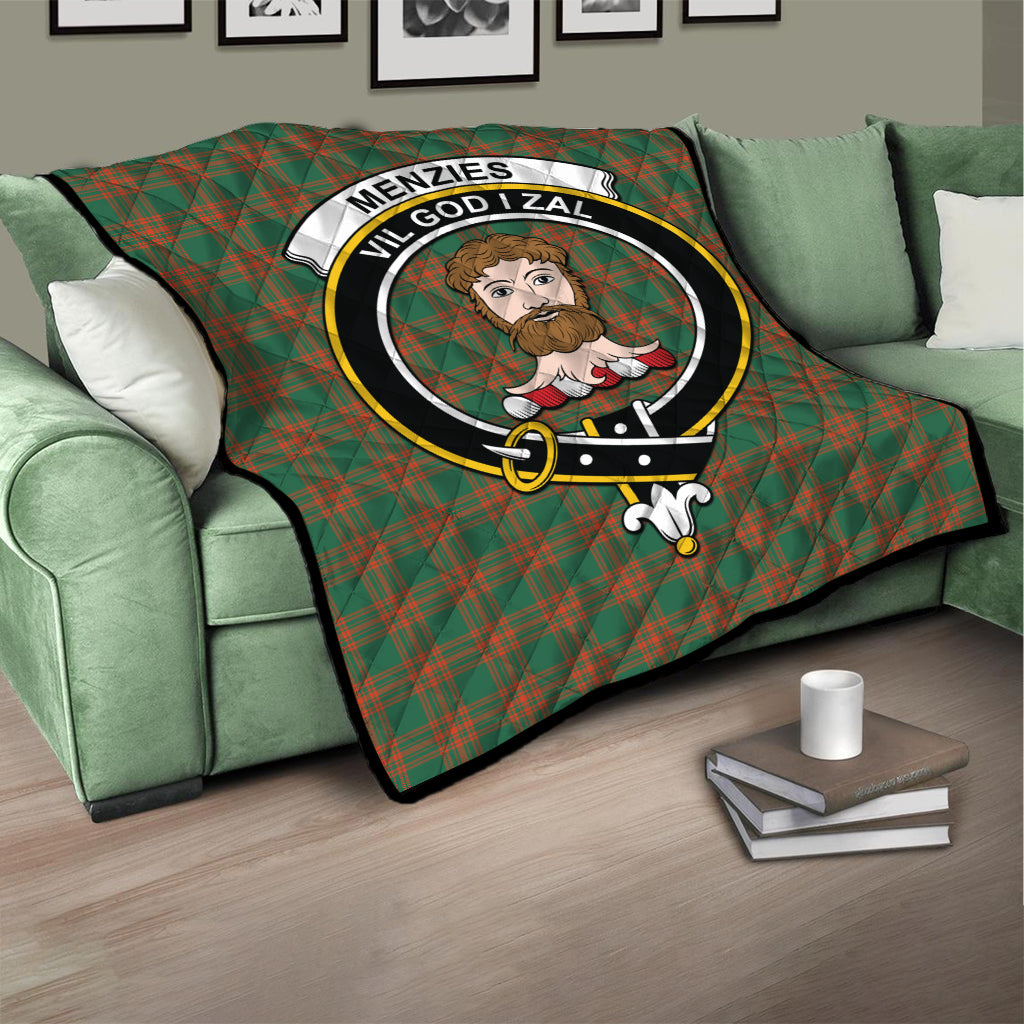 menzies-green-ancient-tartan-quilt-with-family-crest