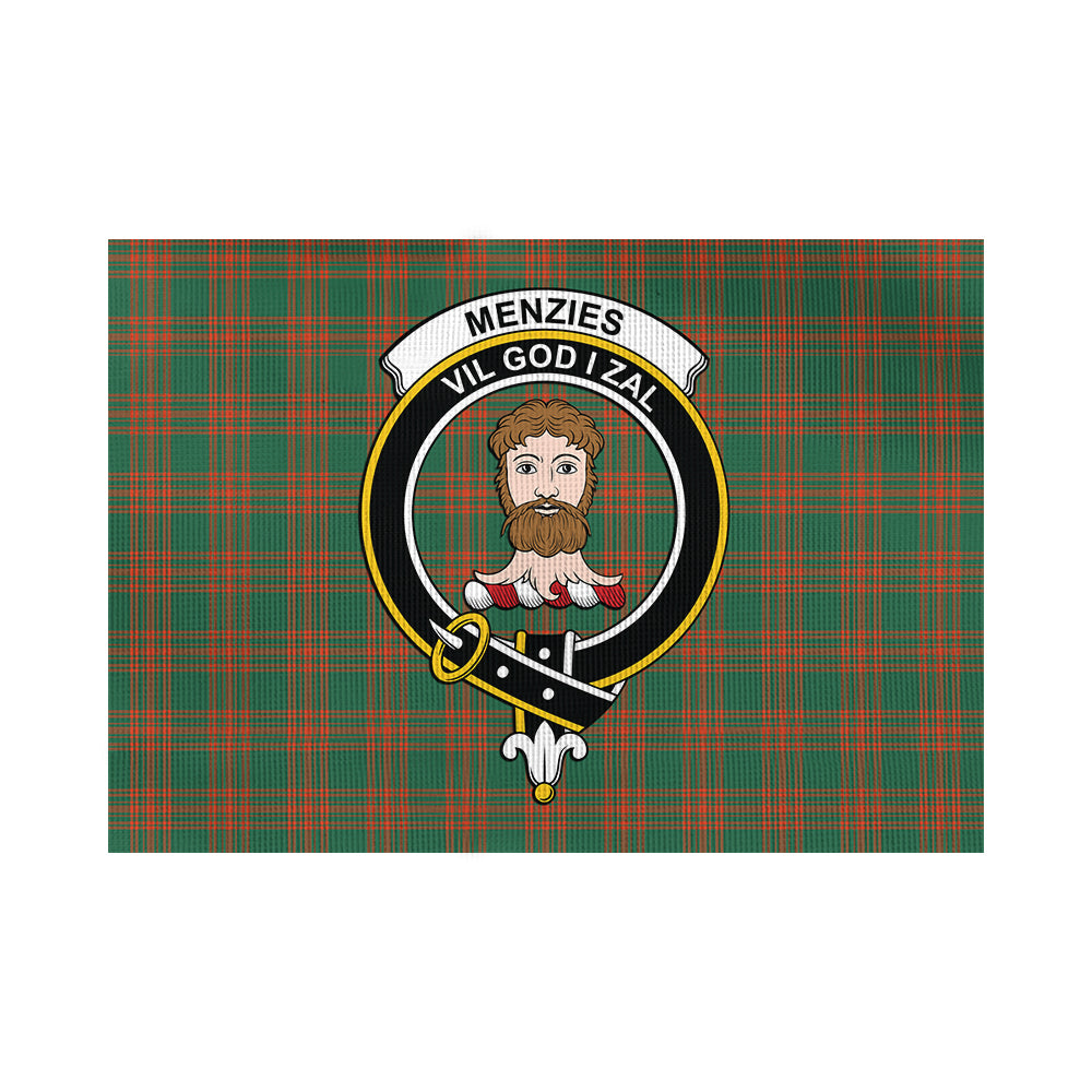 menzies-green-ancient-tartan-flag-with-family-crest