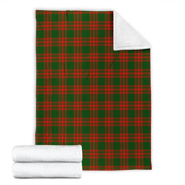Menzies Green Modern Tartan Blanket