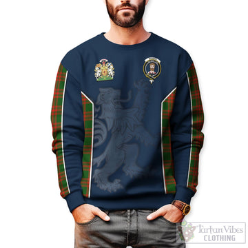 Menzies Green Modern Tartan Sweater with Family Crest and Lion Rampant Vibes Sport Style