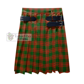 Menzies Green Modern Tartan Men's Pleated Skirt - Fashion Casual Retro Scottish Kilt Style