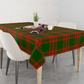 Menzies Green Modern Tatan Tablecloth with Family Crest