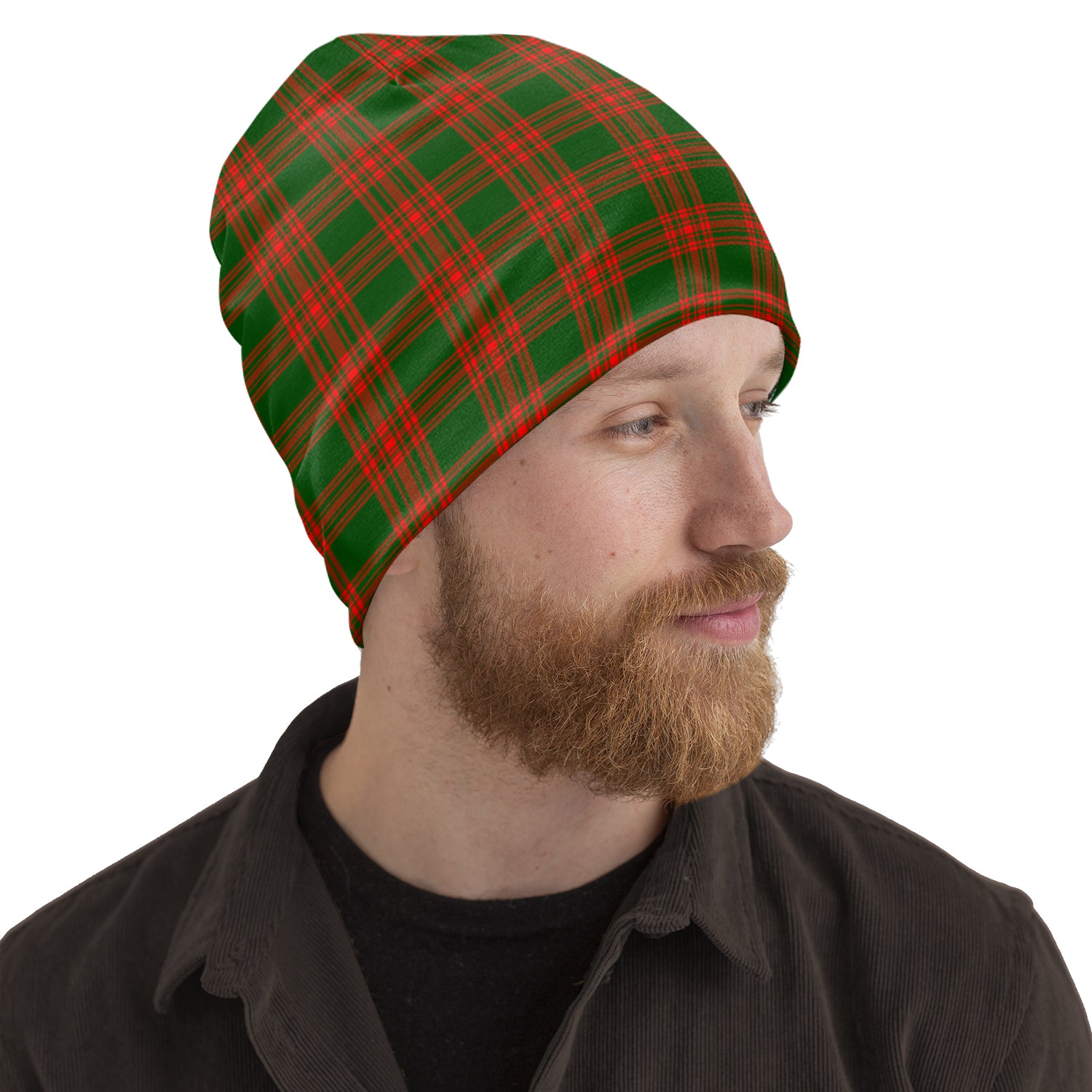 menzies-green-modern-tartan-beanies-hat