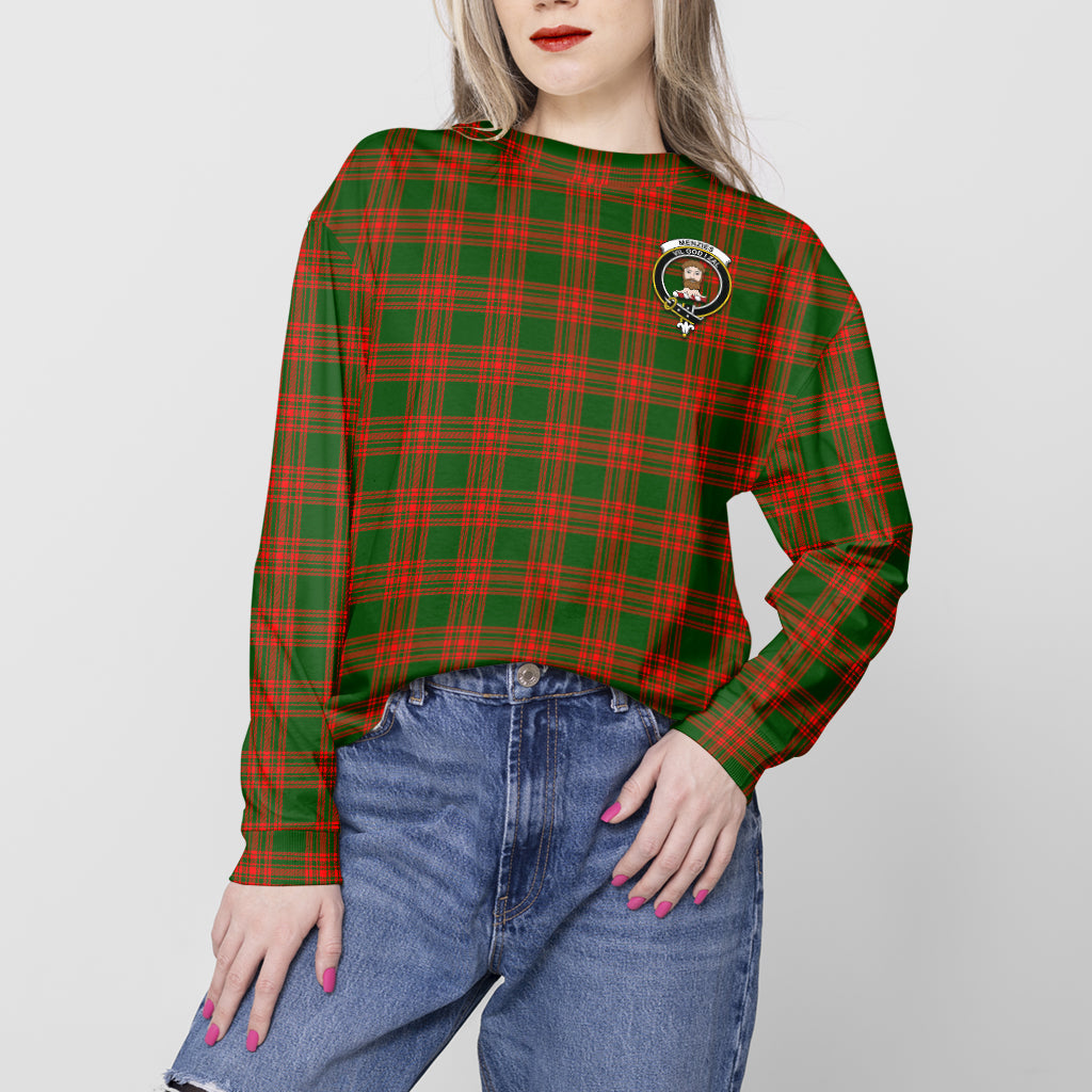 menzies-green-modern-tartan-sweatshirt-with-family-crest