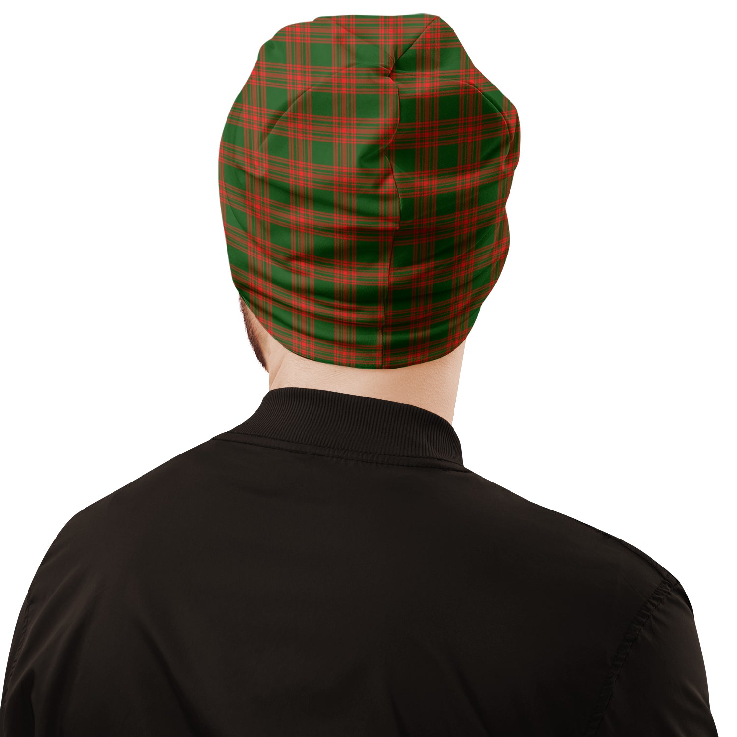 menzies-green-modern-tartan-beanies-hat