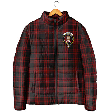 Menzies Hunting Tartan Padded Jacket with Family Crest