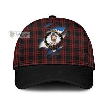 Menzies Hunting Tartan Classic Cap with Family Crest In Me Style