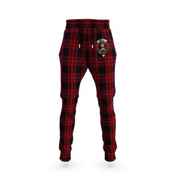 Menzies Hunting Tartan Joggers Pants with Family Crest