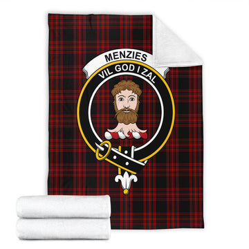 Menzies Hunting Tartan Blanket with Family Crest