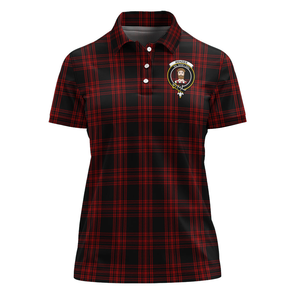 menzies-hunting-tartan-polo-shirt-with-family-crest-for-women