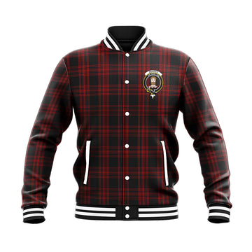 Menzies Hunting Tartan Baseball Jacket with Family Crest