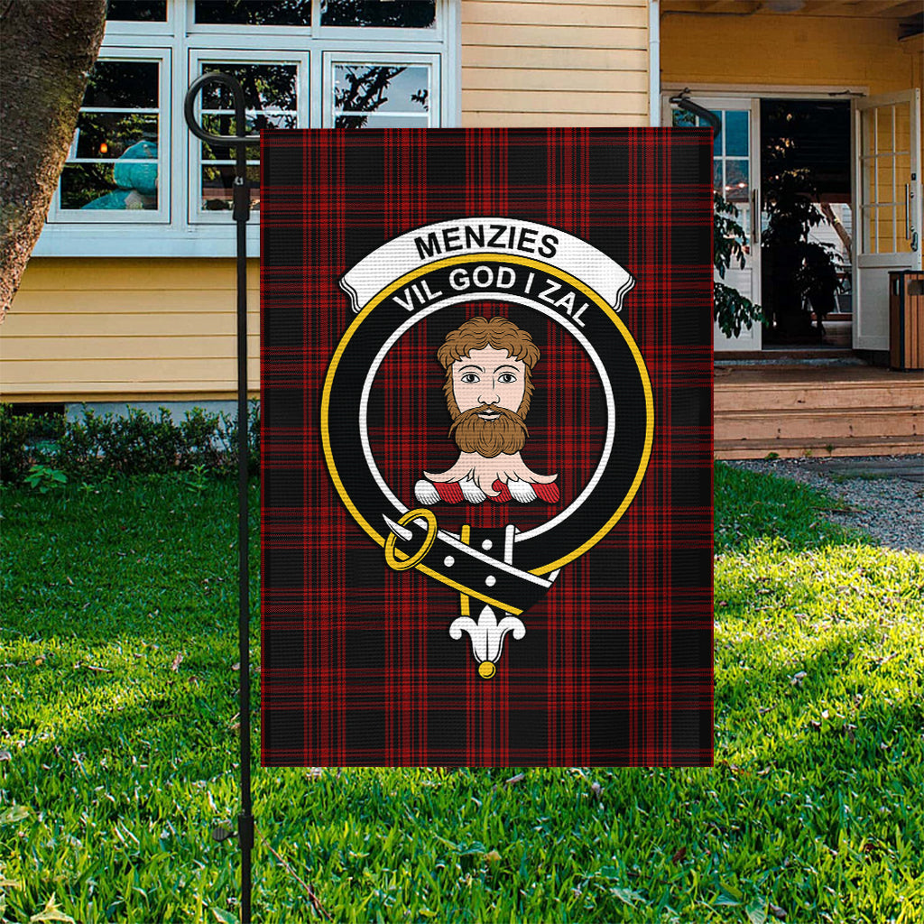 menzies-hunting-tartan-flag-with-family-crest