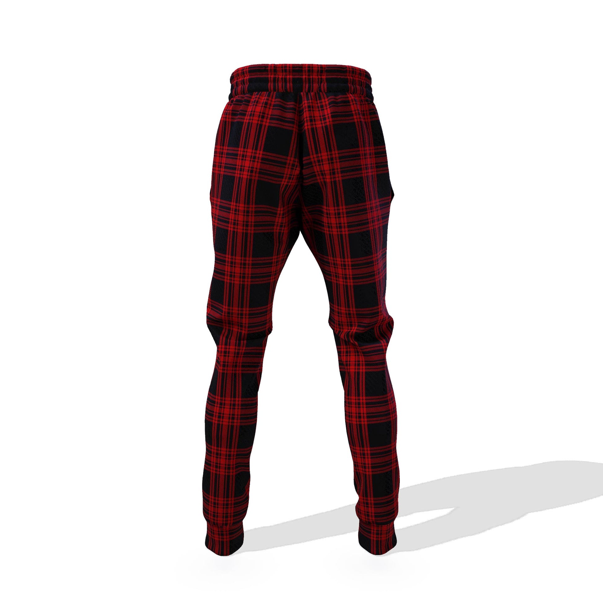 Menzies Hunting Tartan Joggers Pants with Family Crest - Tartanvibesclothing
