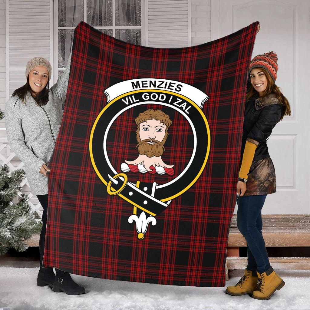 menzies-hunting-tartab-blanket-with-family-crest