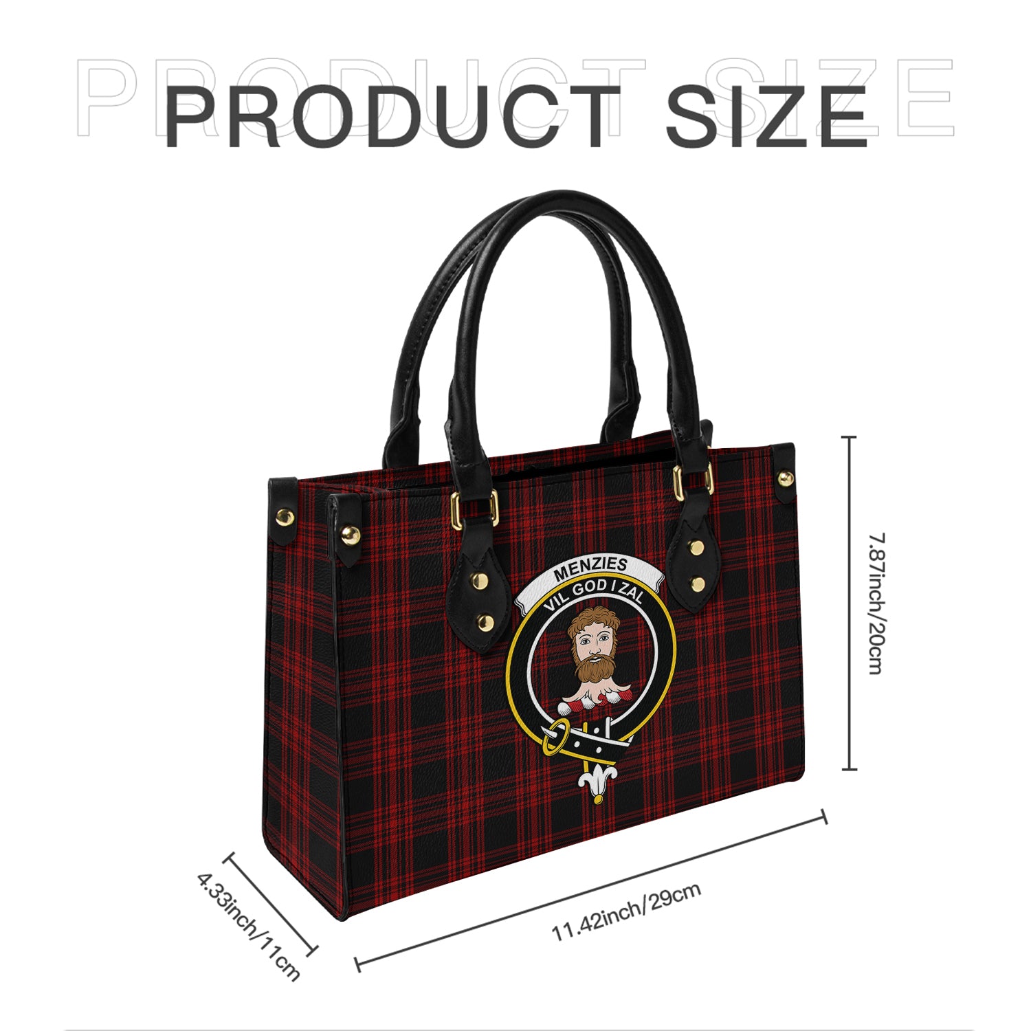 menzies-hunting-tartan-leather-bag-with-family-crest