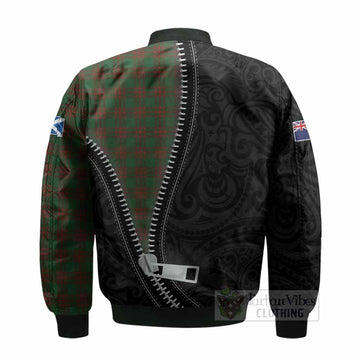 Menzies Tartan Bomber Jacket New Zealand Pattern Unique Zipper Stylized