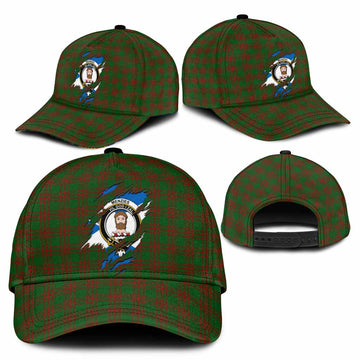 Menzies Tartan Classic Cap with Family Crest In Me Style