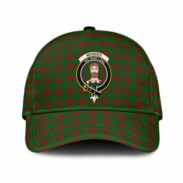 Menzies Tartan Classic Cap with Family Crest