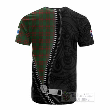 Menzies Tartan Cotton T-shirt New Zealand Pattern Unique Zipper Stylized