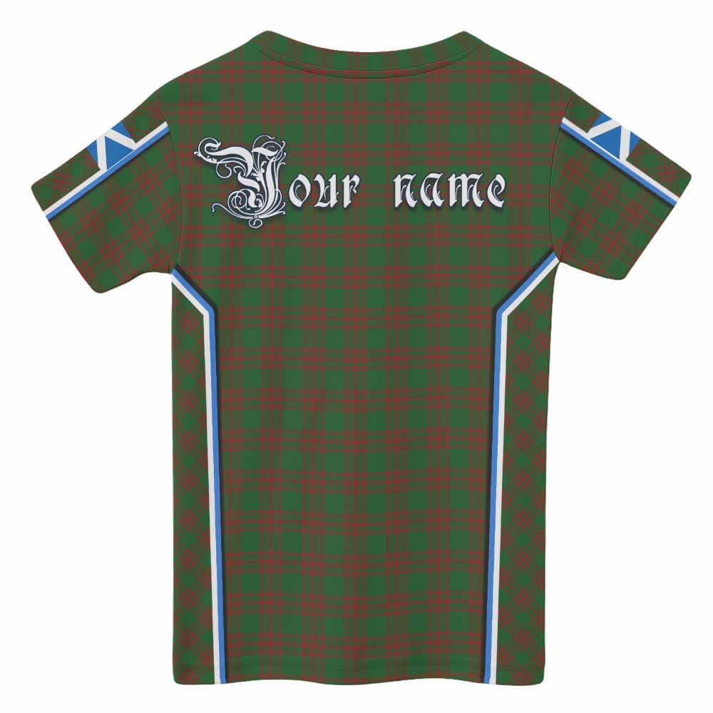 Menzies Tartan Crest Kid T-shirt Scotland Coat of Arm Flag Style - Tartan Vibes Clothing