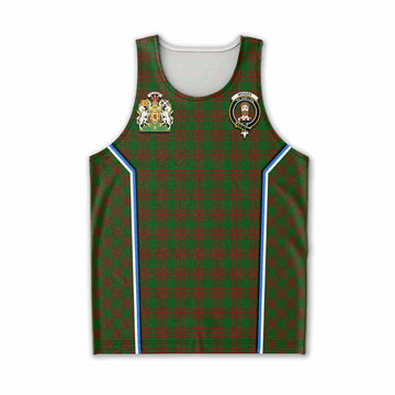 Menzies Tartan Crest Men Tank Top Scotland Coat of Arm Flag Style