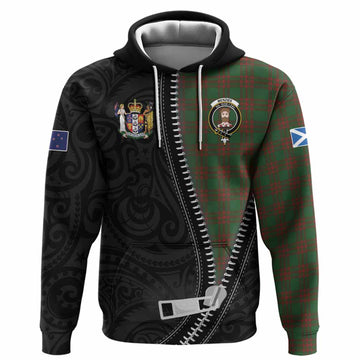 Menzies Tartan Hoodie New Zealand Pattern Unique Zipper Stylized