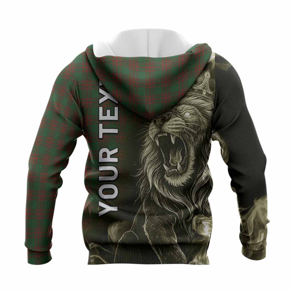 Menzies Tartan Knitted Hoodie Roaring Lion Heritage