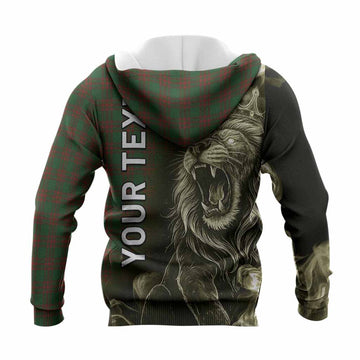 Menzies Tartan Knitted Hoodie Roaring Lion Heritage
