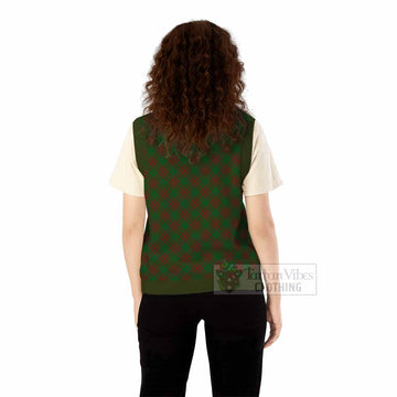 Menzies Tartan  Knitted V-Neck Vest Cross Style