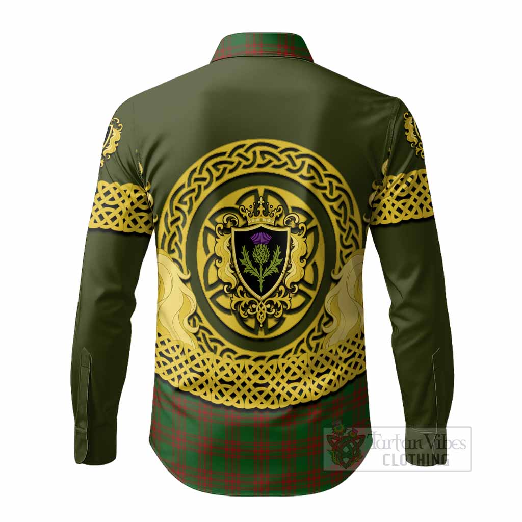 Menzies Tartan Long Sleeve Button Shirts Unicorn Celtic Knot And Thistle Emblem