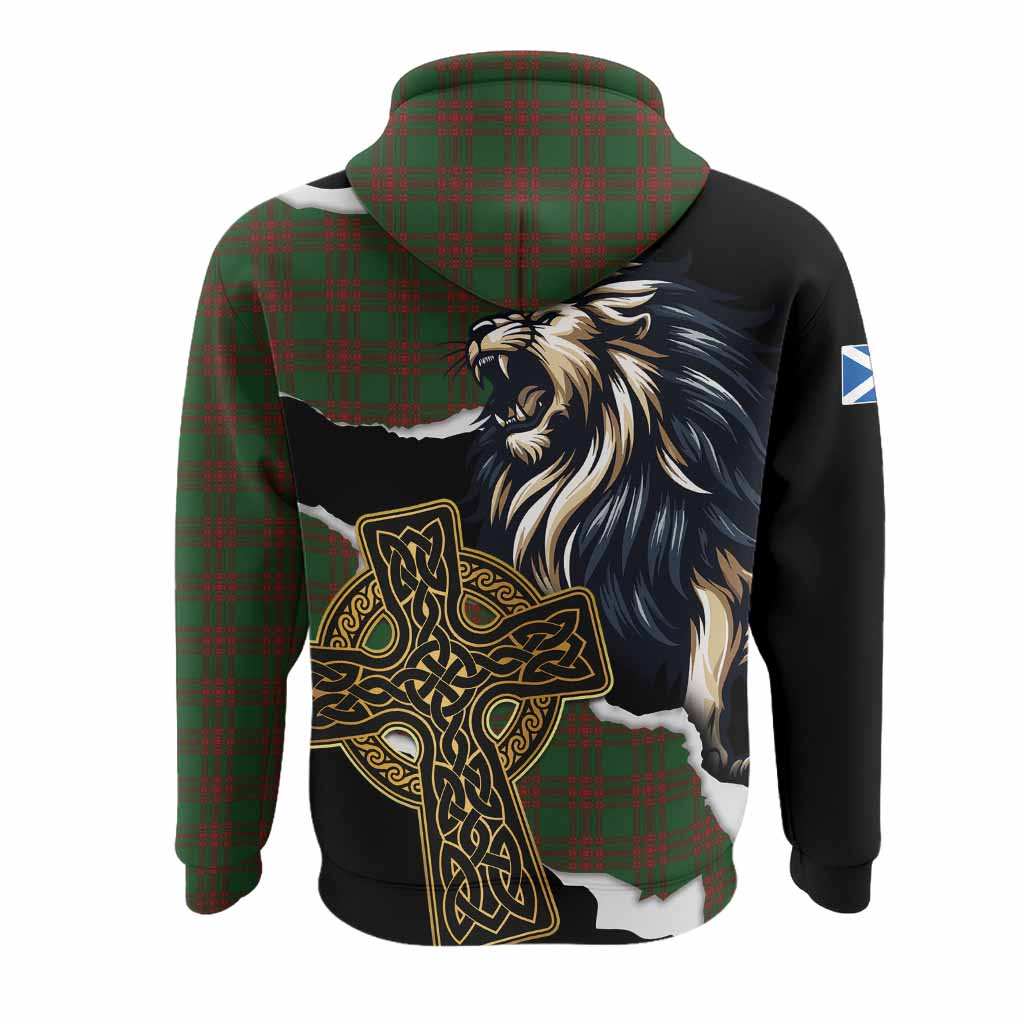 Menzies Tartan Scottish Hoodie Lion Celtic Heritage