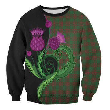 Menzies Tartan Sweatshirt Traditional Scottish Thistle