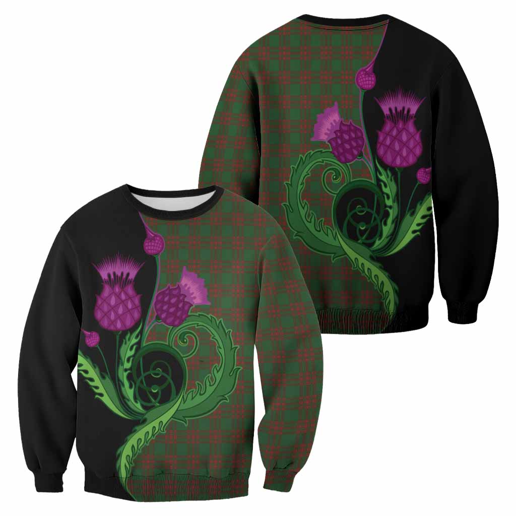 Menzies Tartan Sweatshirt Traditional Scottish Thistle