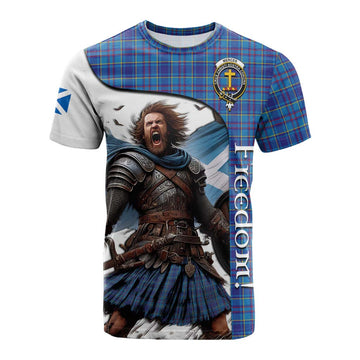 Tartan Vibes Clothing Mercer Crest Tartan Cotton T-shirt Inspired by the Freedom of Scottish Warrior