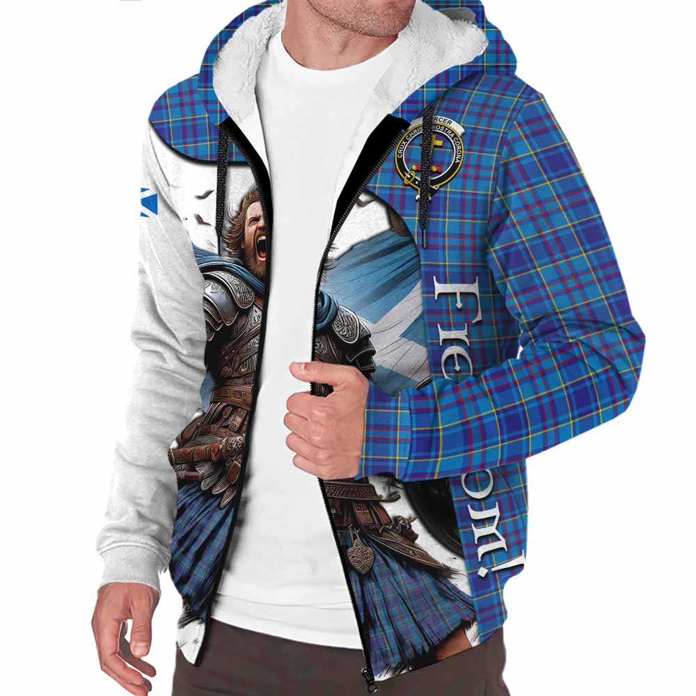 Tartan Vibes Clothing Mercer Crest Tartan Sherpa Hoodie Inspired by the Freedom of Scottish Warrior