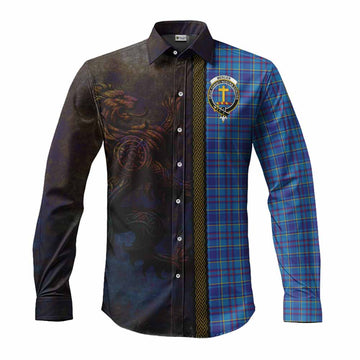 Mercer Tartan Family Crest Long Sleeve Button Shirt Alba Gu Brath Be Brave Lion Ancient Style