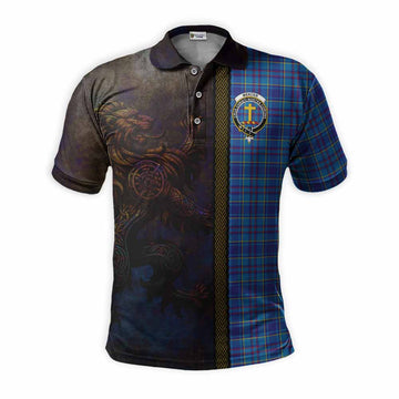Tartan Vibes Clothing Mercer Tartan Family Crest Polo Shirt Alba Gu Brath Be Brave Lion Ancient Style