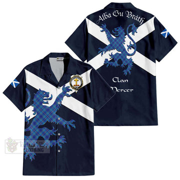 Mercer Tartan Lion Rampant Hawaiian Shirt Proudly Display Your Heritage with Alba Gu Brath and Clan Name