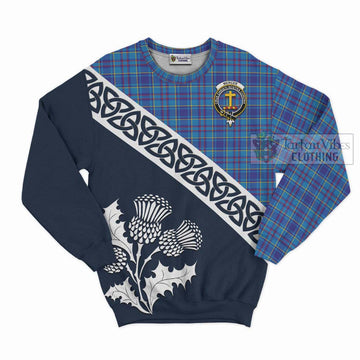 Tartan Vibes Clothing Mercer Tartan Sweatshirt Featuring Thistle and Scotland Map
