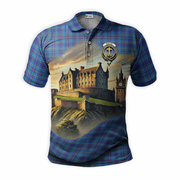 Tartan Vibes Clothing Mercer Tartan Family Crest Polo Shirt with Scottish Ancient Castle Stype