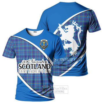 Tartan Vibes Clothing Mercer Family Crest Tartan T-Shirt Celebrate Saint Andrew's Day in Style