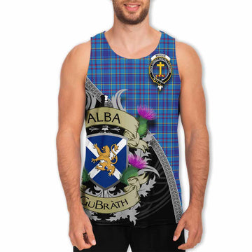 Tartan Vibes Clothing Mercer Tartan Family Crest Men's Tank Top Lion Rampant Royal Thistle Shield Celtic Inspired